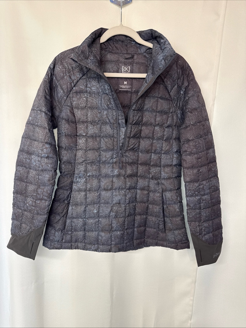 Burton Ak Baker Lite Down Jacket Women Sz M Blue Gray Puffer Packable Quilted — image 6 of 8
